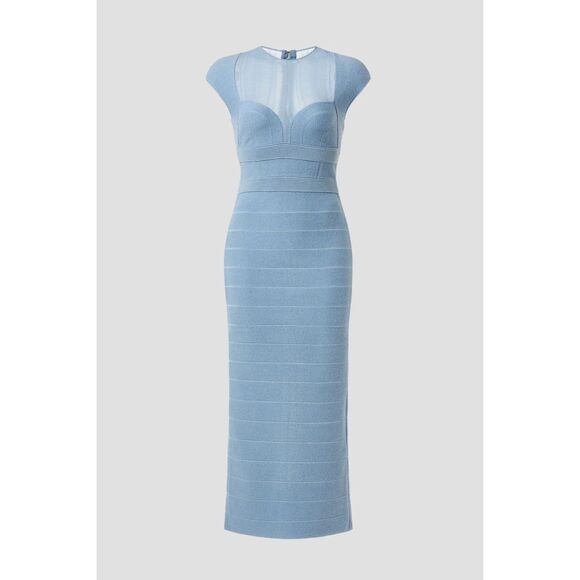 Herve Leger Light Blue Dress - Picture 4 of 10